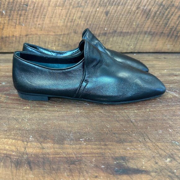 Aquatalia Revy Black Leather Weatherproof Loafer 7.5 - Picture 4 of 12